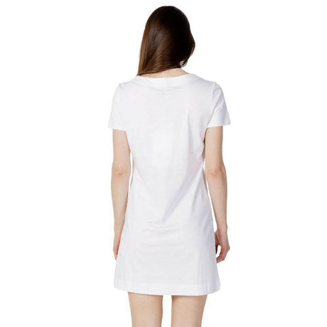 Love Moschino White Cotton Dress - Hilstor