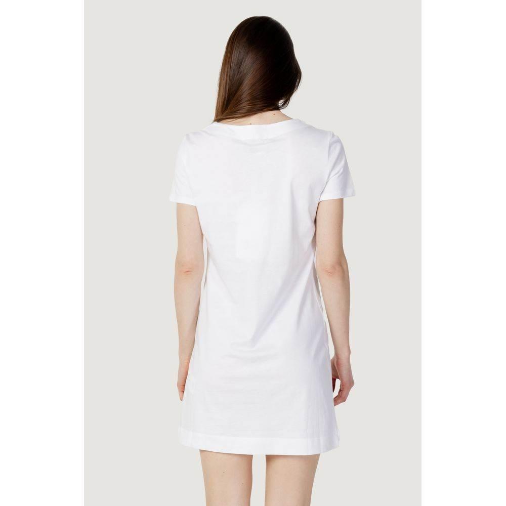 Love Moschino White Cotton Dress - Hilstor