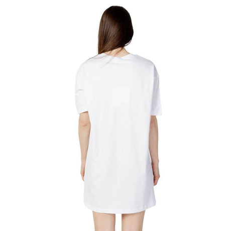 Love Moschino White Cotton Dress - Hilstor