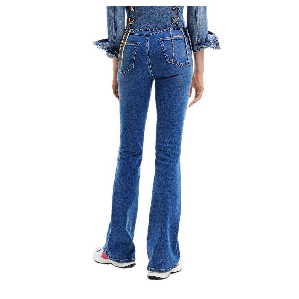 Desigual Blue Cotton Slim Fit Jean - Hilstor