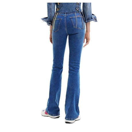 Desigual Blue Cotton Slim Fit Jean - Hilstor