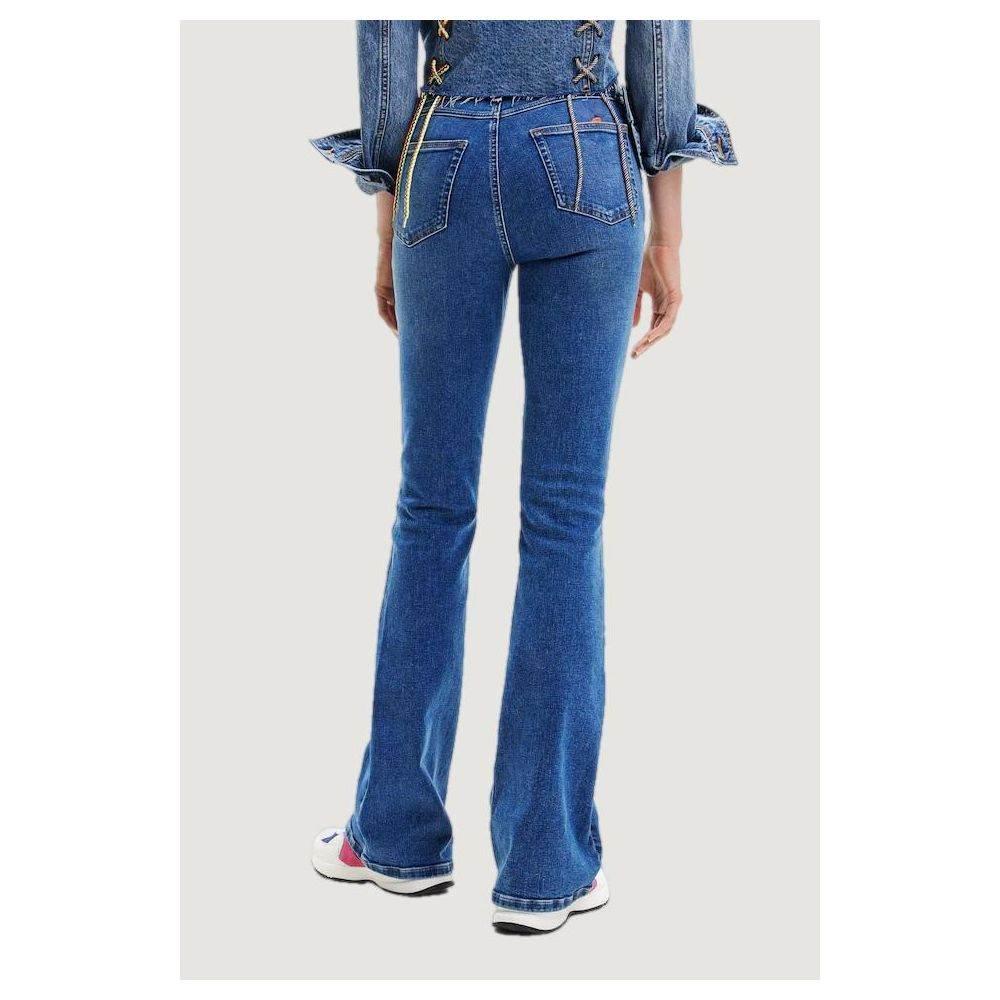 Desigual Blue Cotton Slim Fit Jean - Hilstor