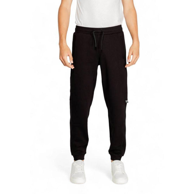 EA7 Emporio Armani Black Cotton Jeans & Pant - Hilstor