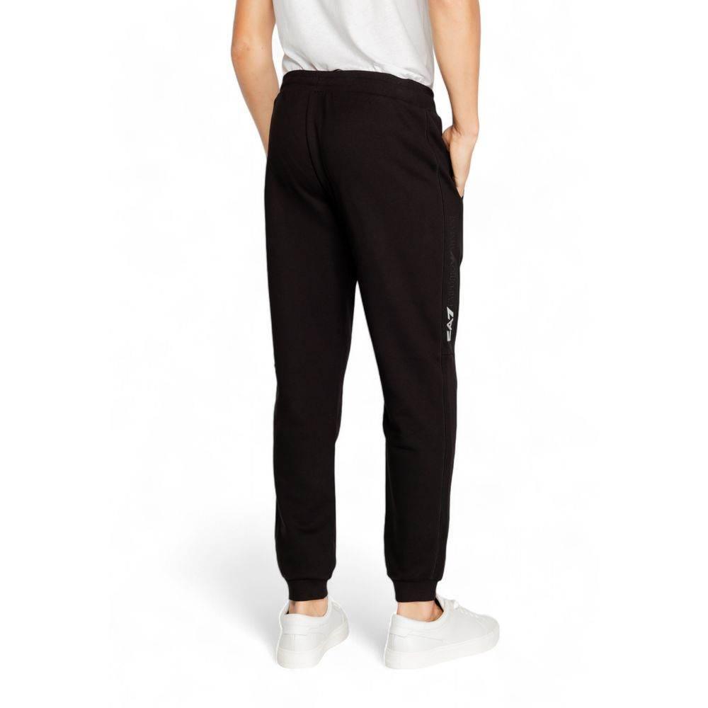 EA7 Emporio Armani Black Cotton Jeans & Pant - Hilstor