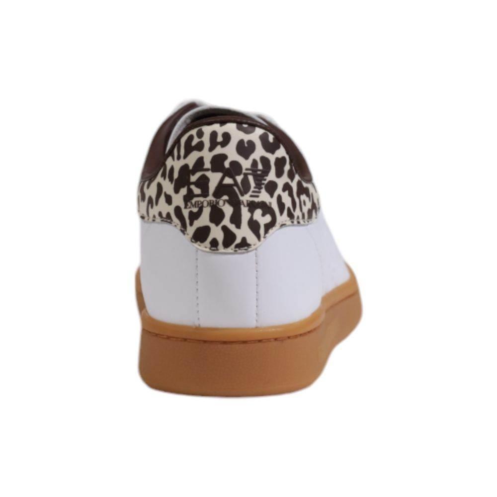 EA7 Emporio Armani Beige Leather Sneaker - Hilstor