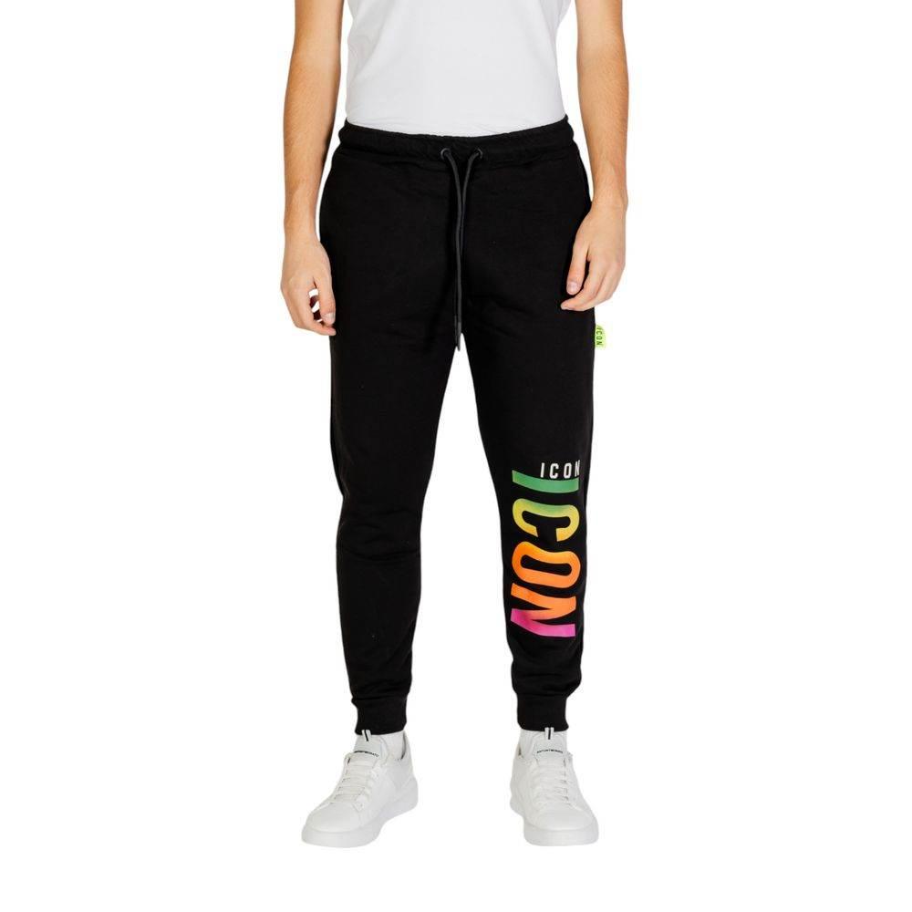 Icon Black Cotton Jeans & Pant - Hilstor