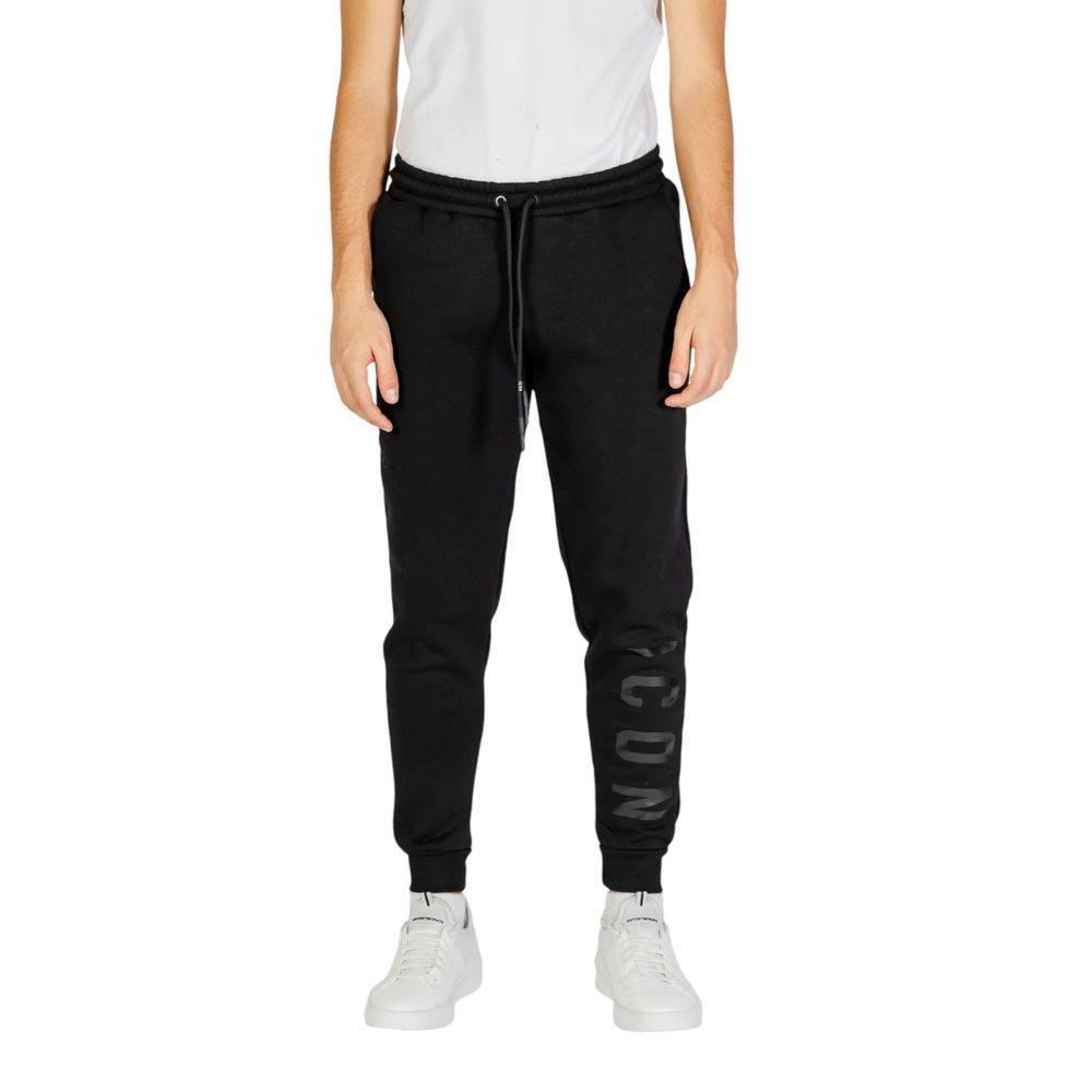 Icon Black Cotton Jeans & Pant - Hilstor