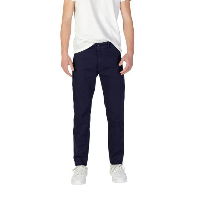 Hugo Boss Blue Cotton Skinny Pant - Hilstor