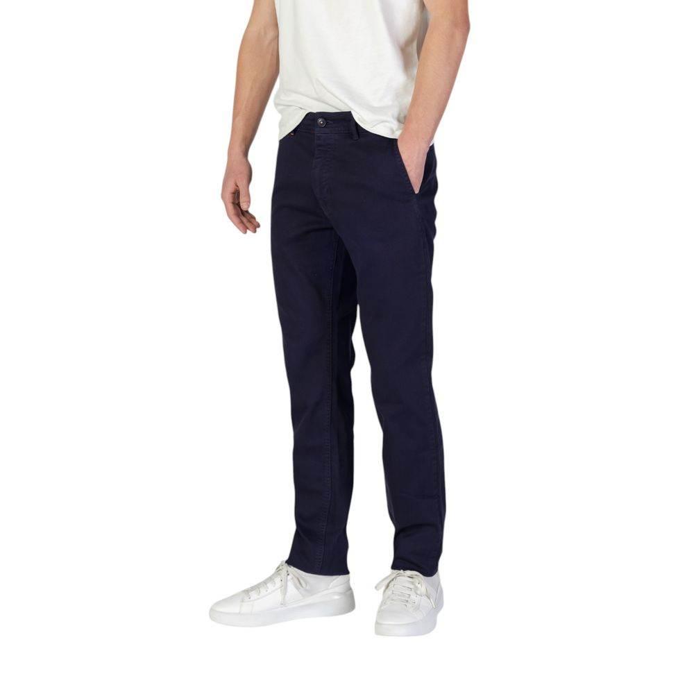 Hugo Boss Blue Cotton Skinny Pant - Hilstor