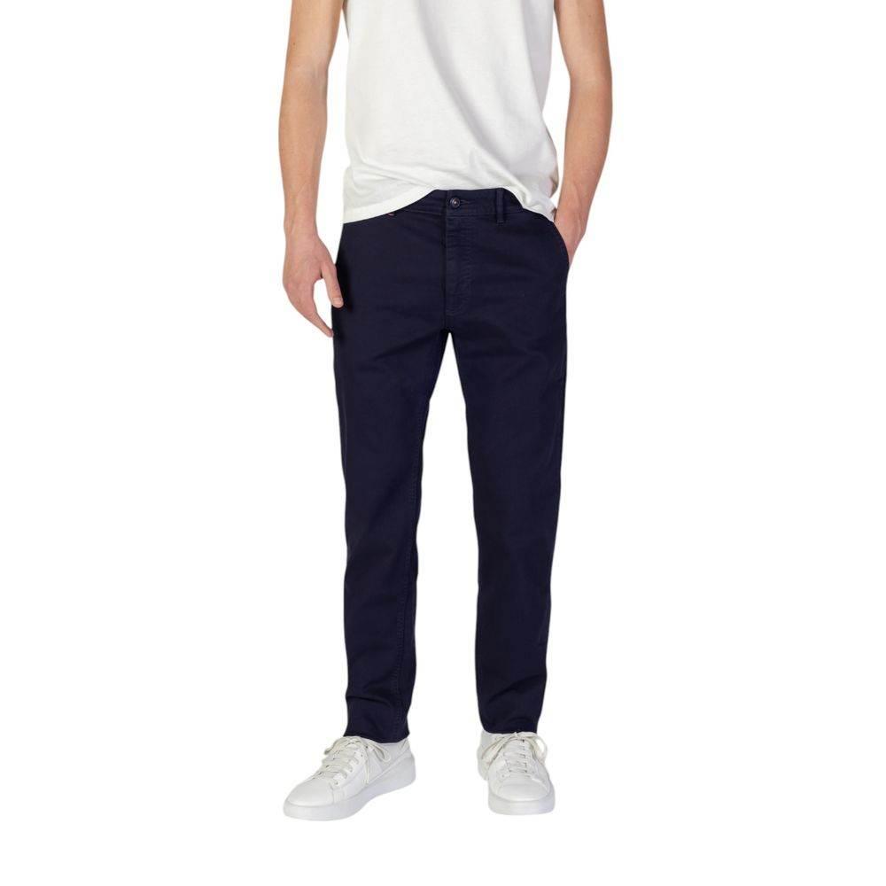 Hugo Boss Blue Cotton Skinny Pant - Hilstor