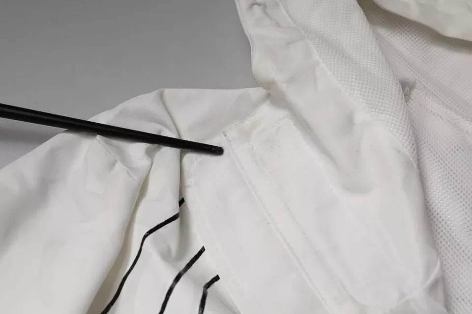 Dolce & Gabbana White Hooded Parka Polyester Trench Coat Jacket - Hilstor