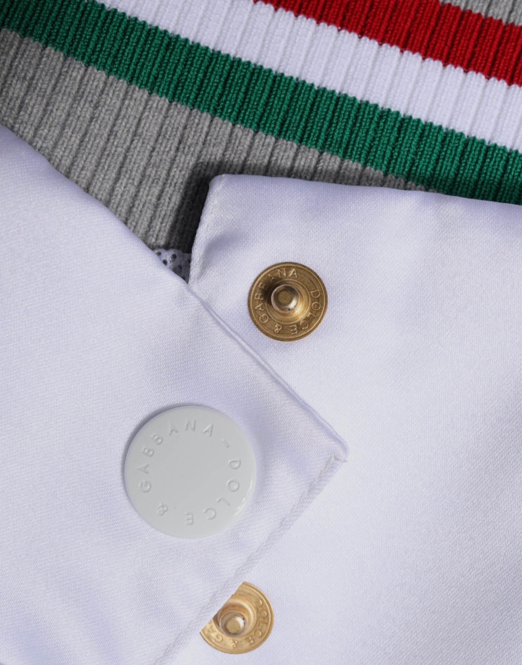 Dolce & Gabbana Multicolor Italia Button Down Bomber Jacket - Hilstor