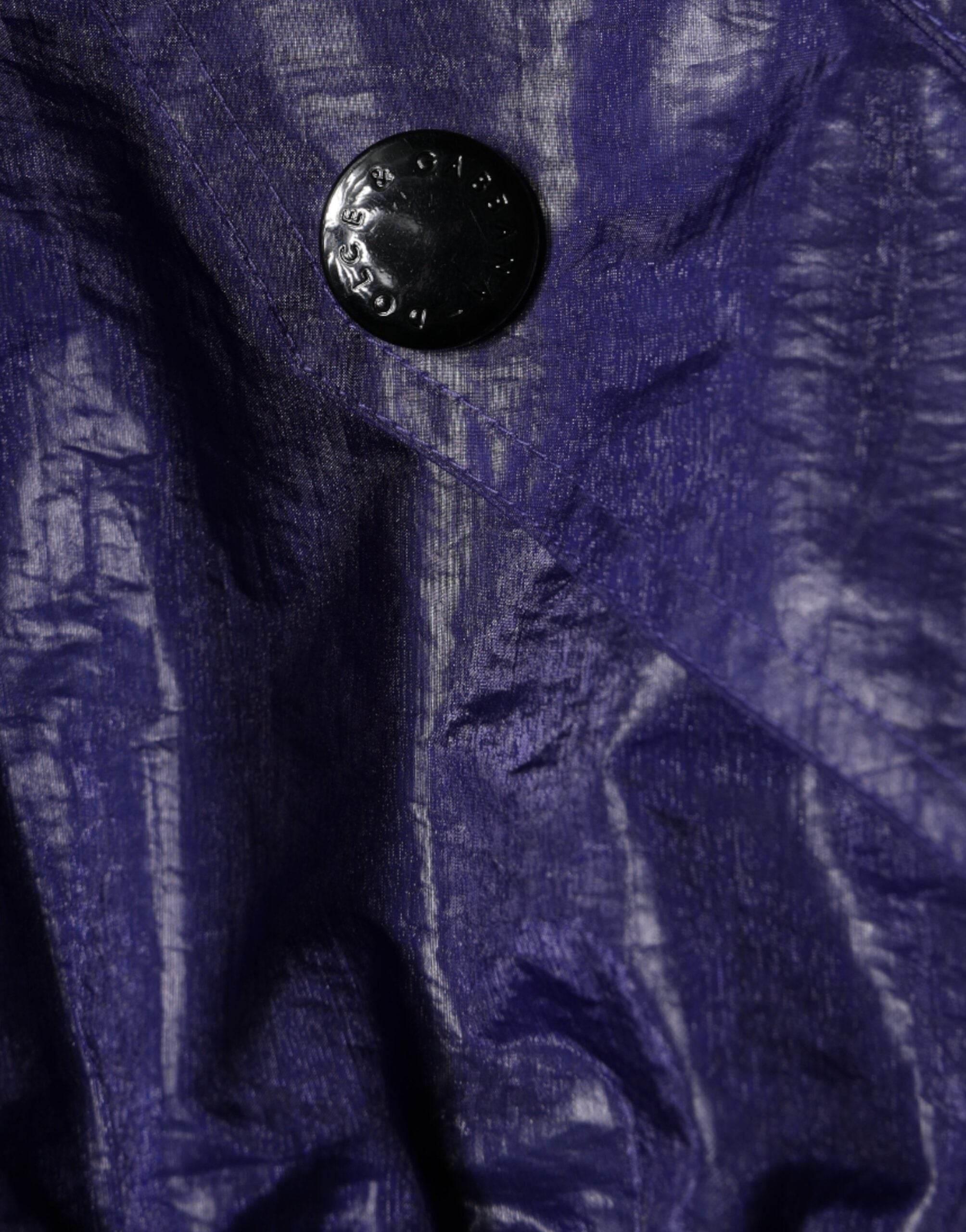 Dolce & Gabbana Blue Cotton Stretch Full Zip Bomber Jacket - Hilstor