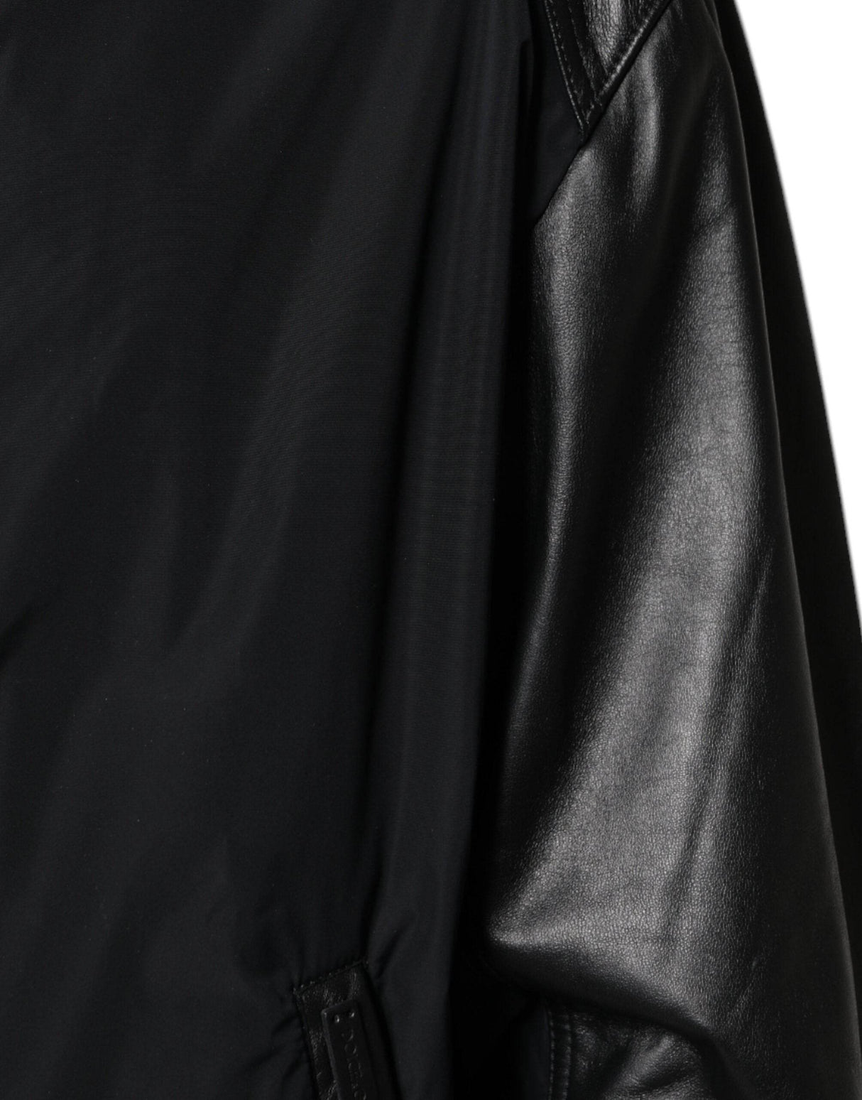 Dolce & Gabbana Black Hooded Full Zip Men Bomber Jacket - Hilstor