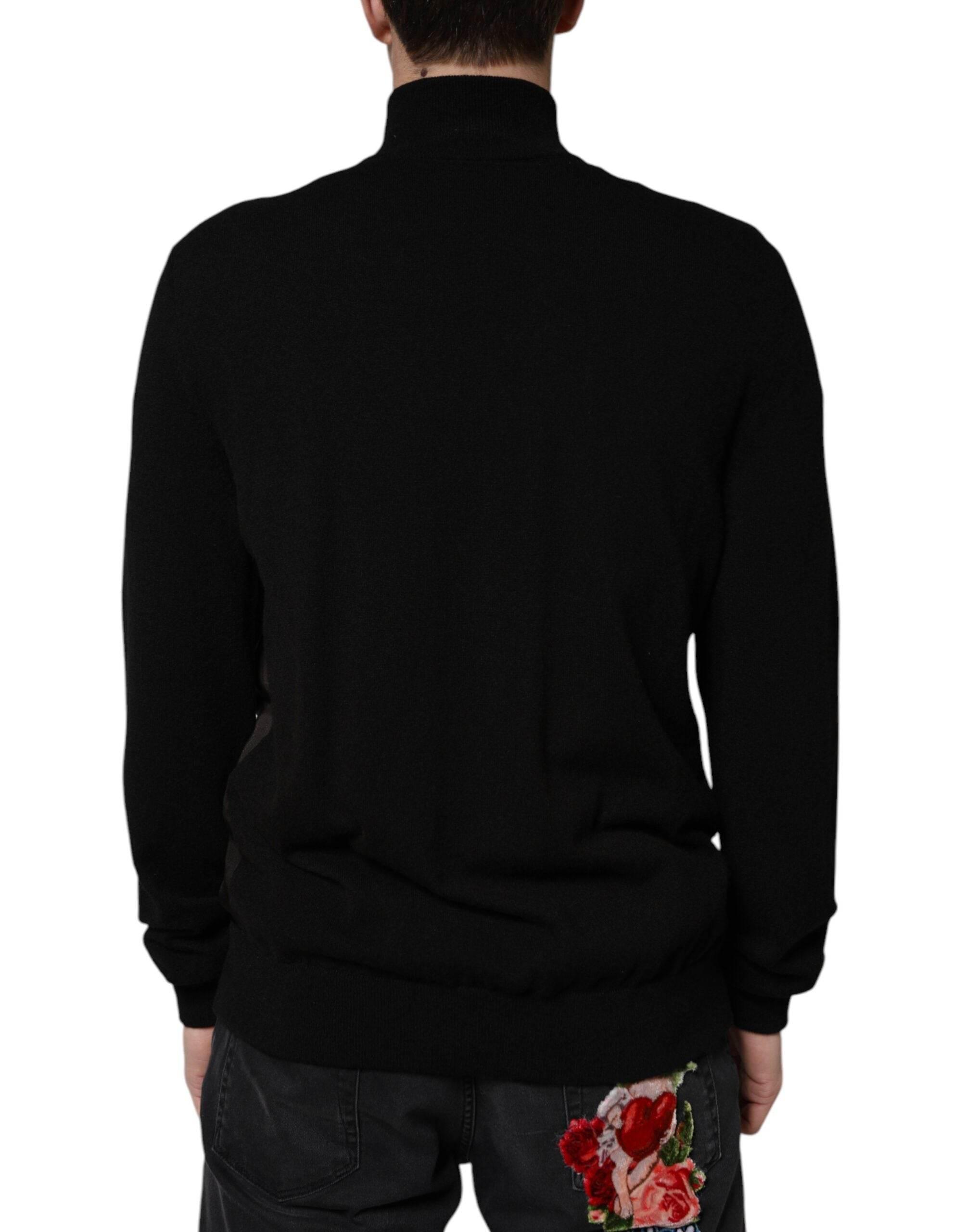 Dolce & Gabbana Black Logo Monogram Full Zip Bomber Jacket - Hilstor