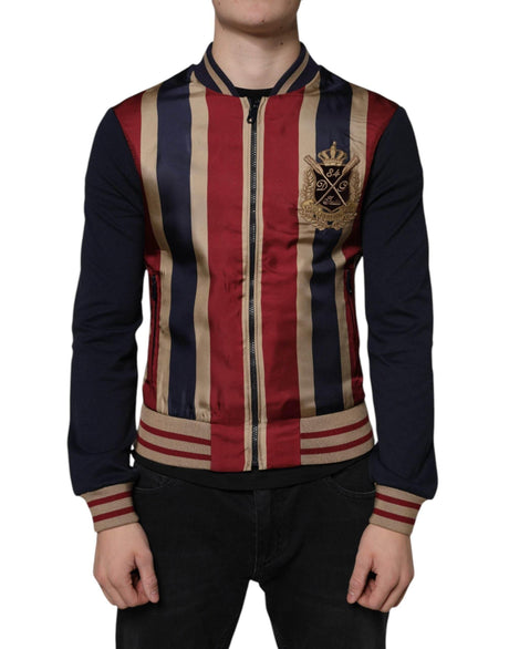 Dolce & Gabbana Multicolor #DGMillennials Full Zip Men Bomber Jacket - Hilstor