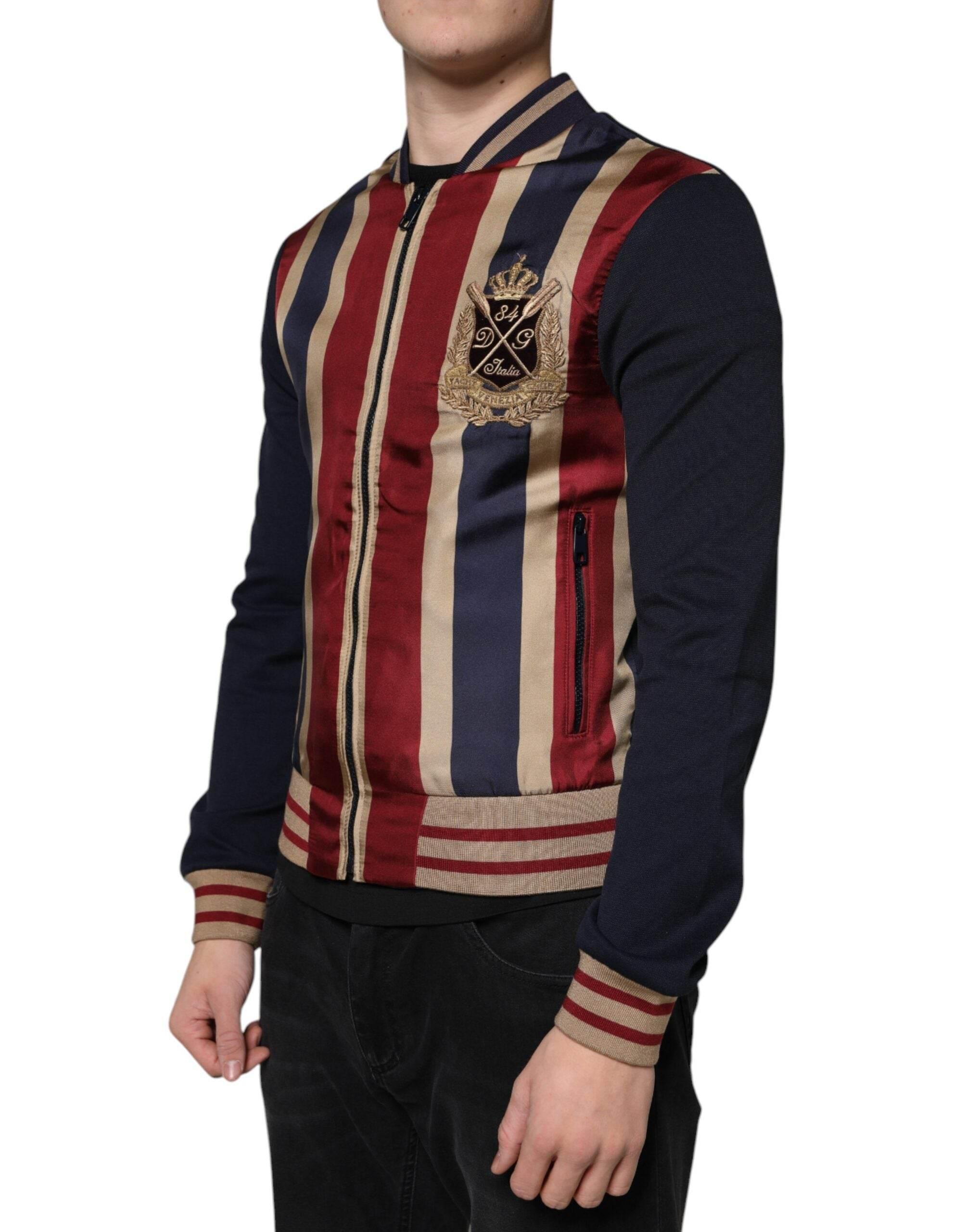 Dolce & Gabbana Multicolor #DGMillennials Full Zip Men Bomber Jacket - Hilstor