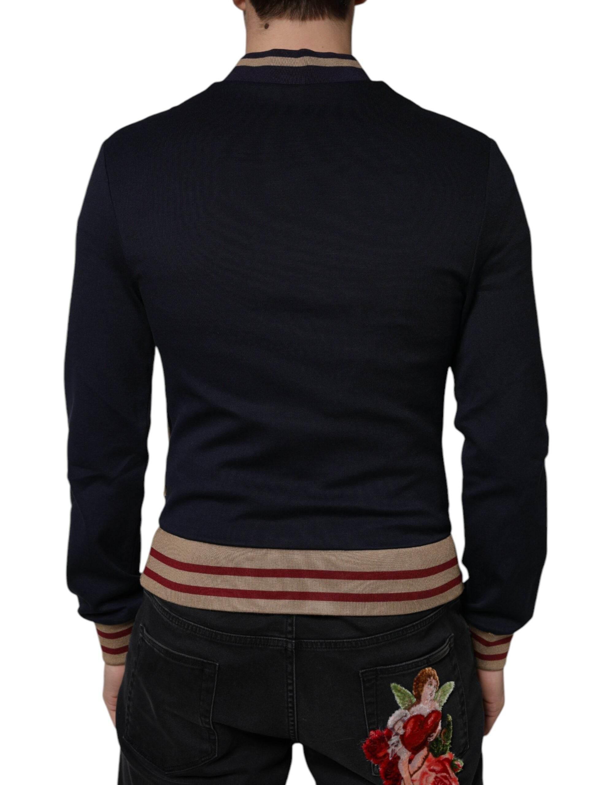 Dolce & Gabbana Multicolor #DGMillennials Full Zip Men Bomber Jacket - Hilstor