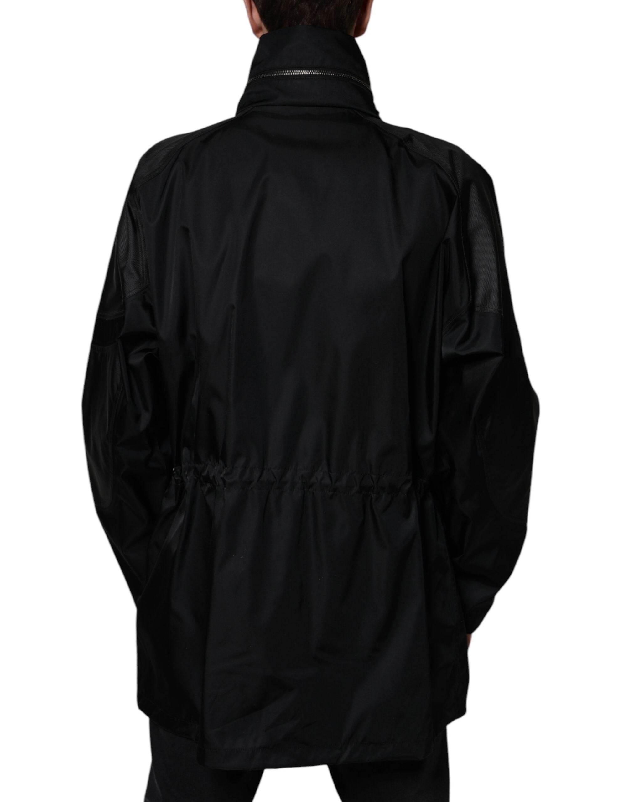 Dolce & Gabbana Black Nylon Winter Men Parka Coat Jacket - Hilstor