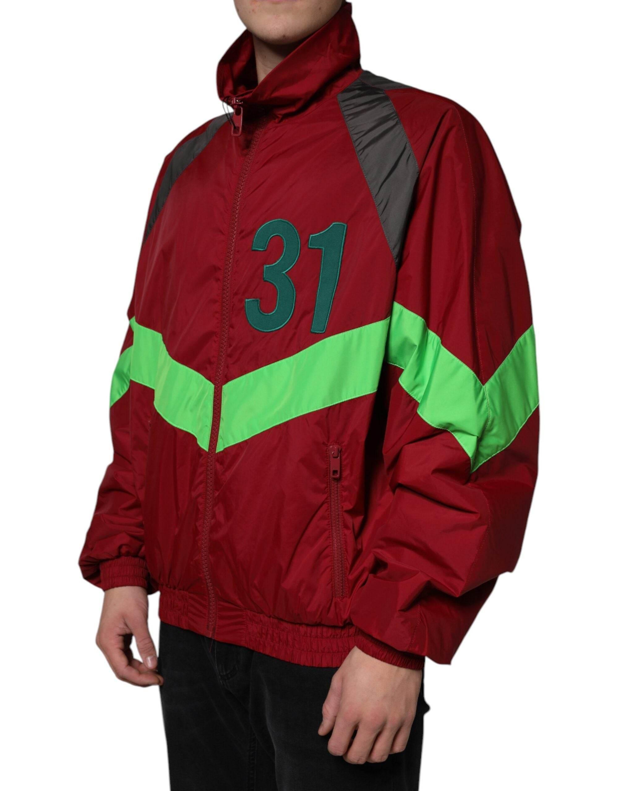 Dolce & Gabbana Multicolor Nylon Full Zip Windbreaker Jacket - Hilstor