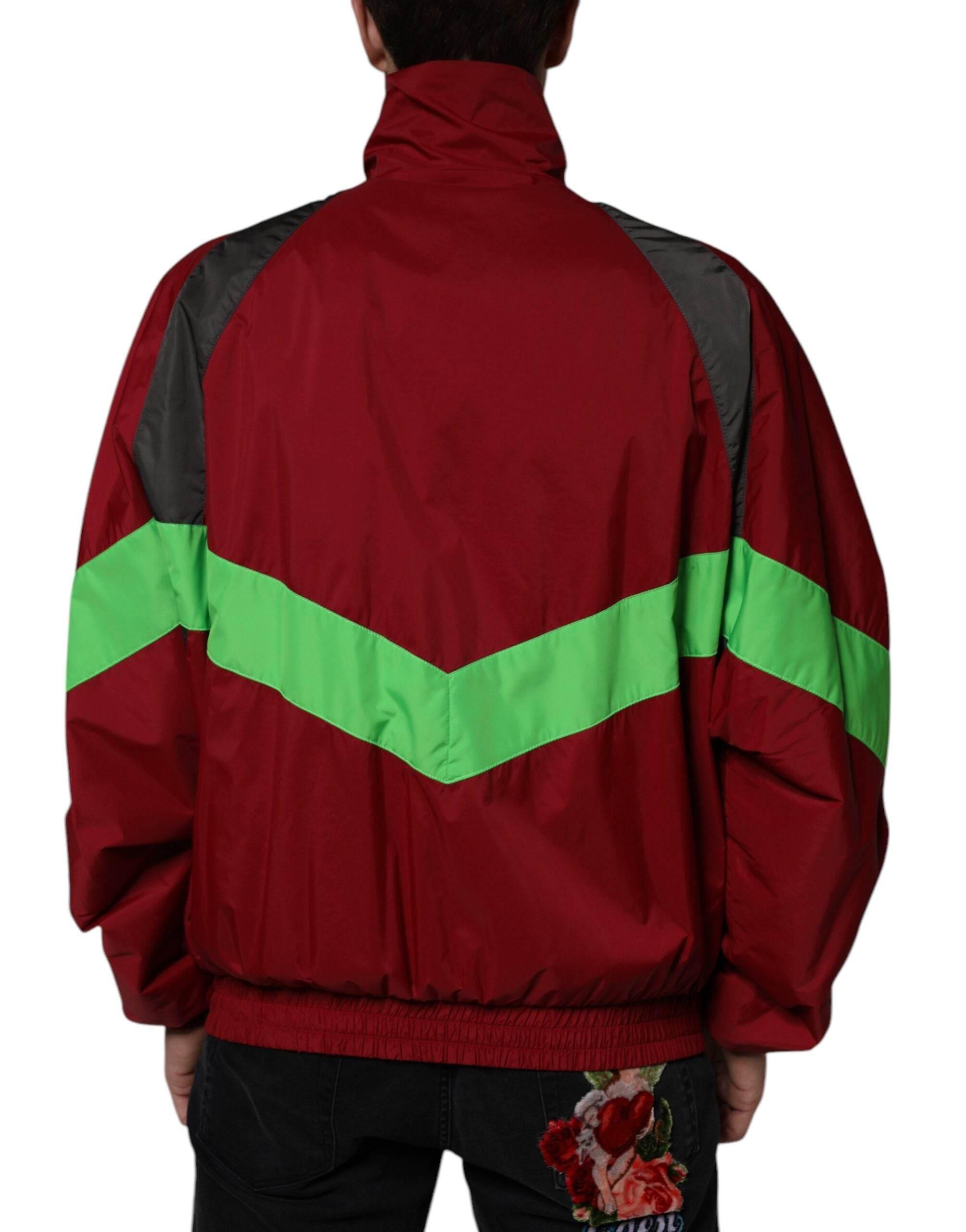 Dolce & Gabbana Multicolor Nylon Full Zip Windbreaker Jacket - Hilstor