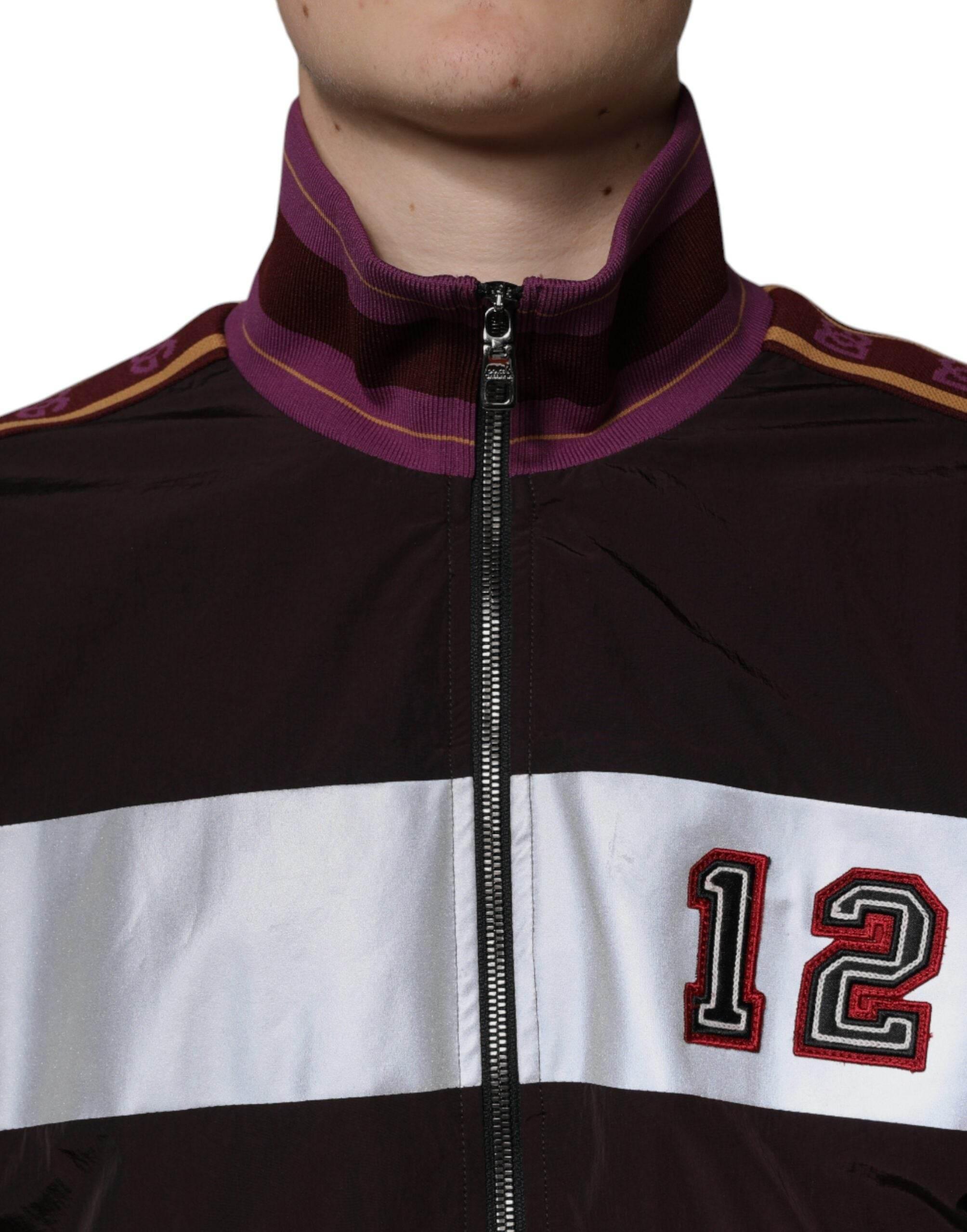 Dolce & Gabbana Multicolor Full Zip Jersey Men Bomber Jacket - Hilstor