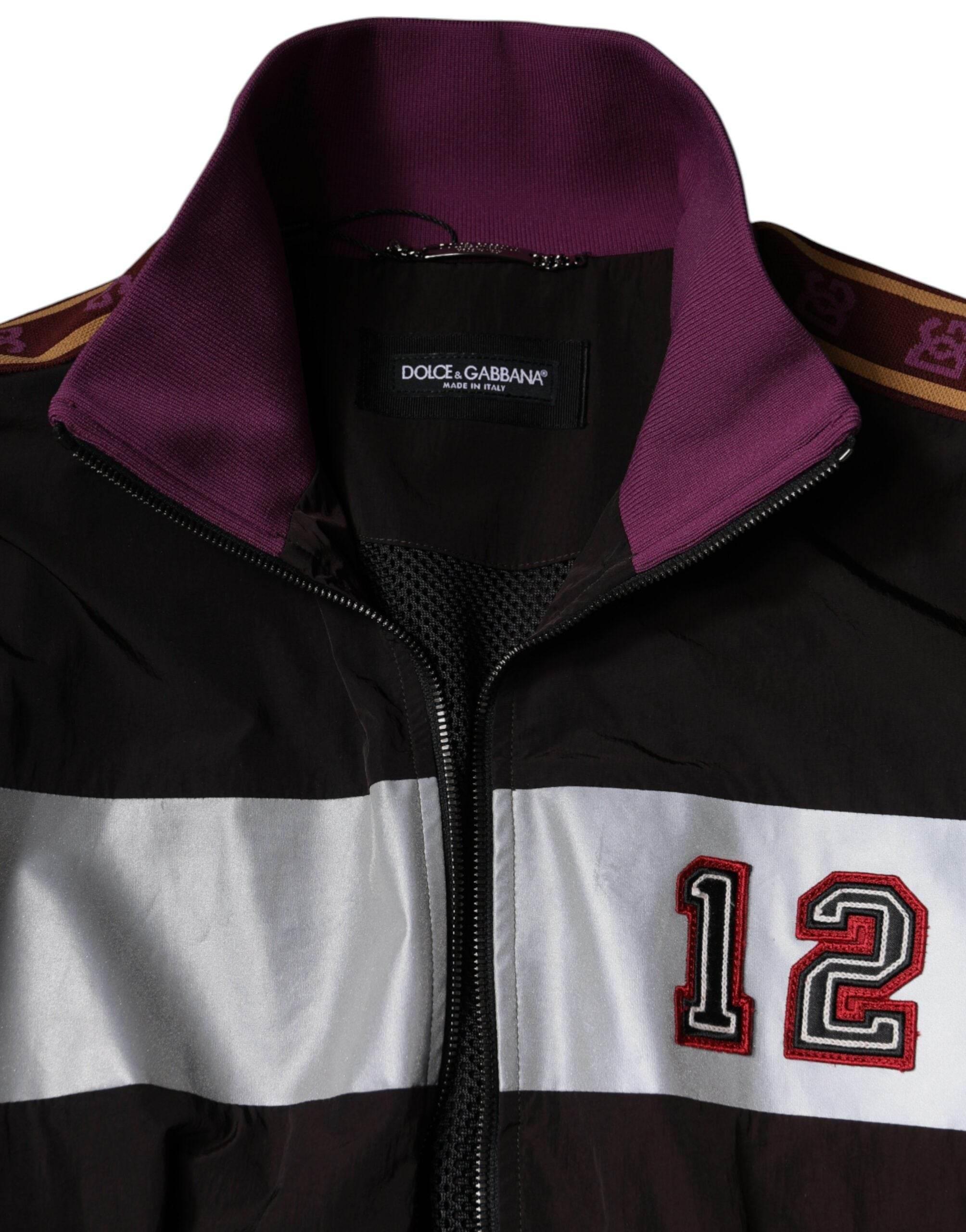 Dolce & Gabbana Multicolor Full Zip Jersey Men Bomber Jacket - Hilstor