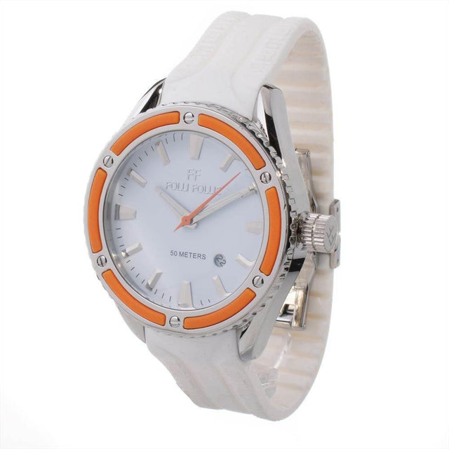 Folli Follie White Silicone Watch - Hilstor