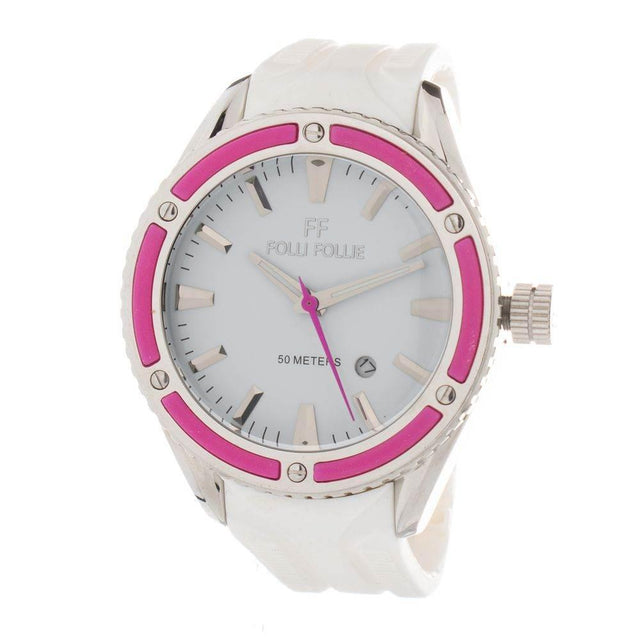 Folli Follie White Silicone Watch - Hilstor