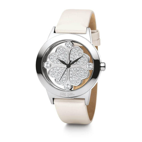 Folli Follie White Leather Watch - Hilstor