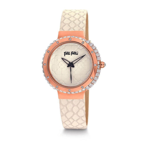 Folli Follie White Leather Watch - Hilstor