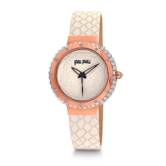 Folli Follie White Leather Watch - Hilstor