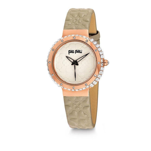 Folli Follie Beige Leather Watch - Hilstor
