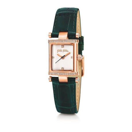Folli Follie Black Leather Watch - Hilstor