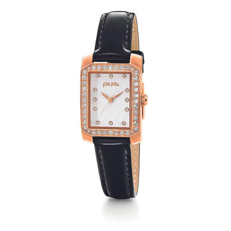 Folli Follie Black Leather Watch - Hilstor
