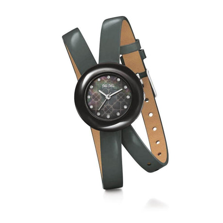 Folli Follie Black Leather Watch - Hilstor