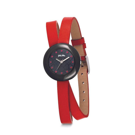 Folli Follie Red Leather Watch - Hilstor