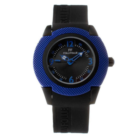Folli Follie Black Silicone Watch - Hilstor