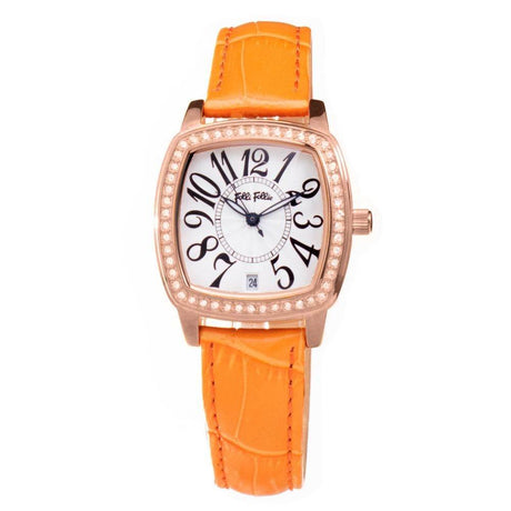 Folli Follie Orange Leather Watch - Hilstor