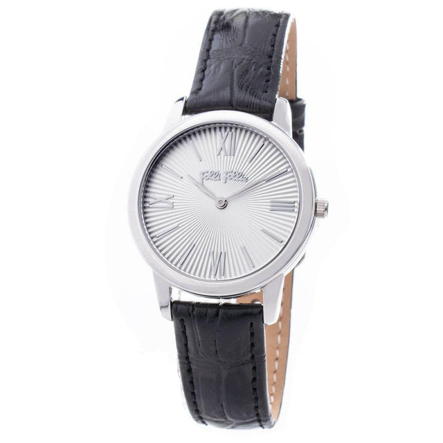 Folli Follie Black Leather Watch - Hilstor