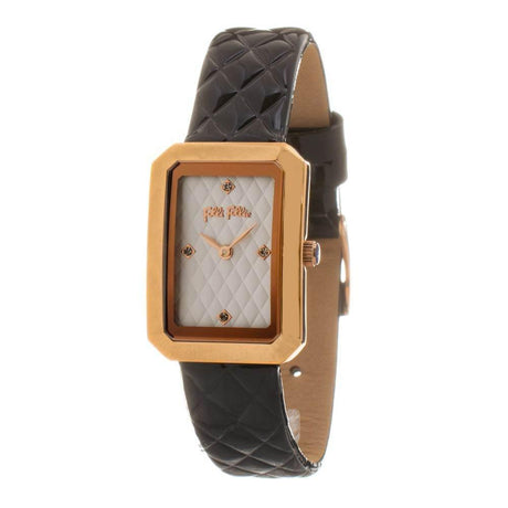 Folli Follie Black Leather Watch - Hilstor