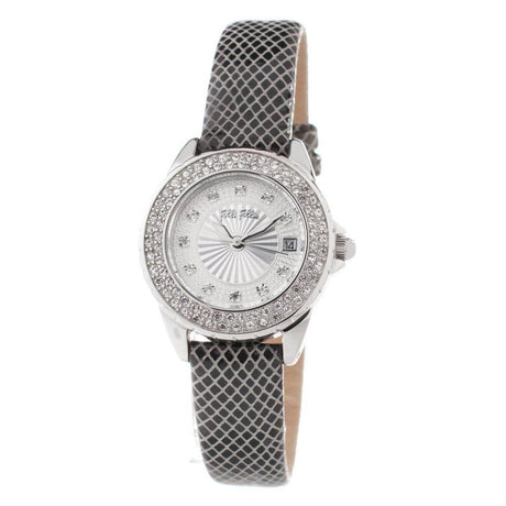 Folli Follie Gray Leather Watch - Hilstor