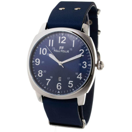 Folli Follie Blue Leather Watch - Hilstor