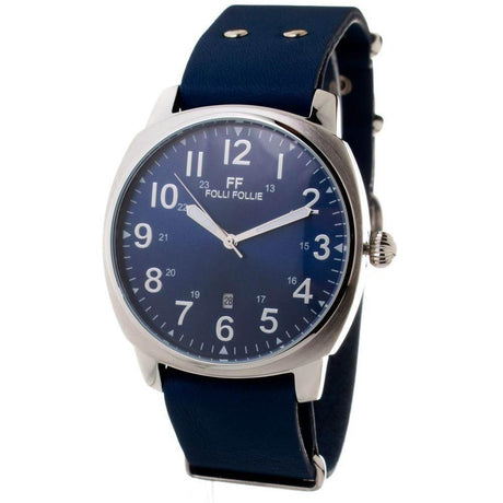 Folli Follie Blue Leather Watch - Hilstor