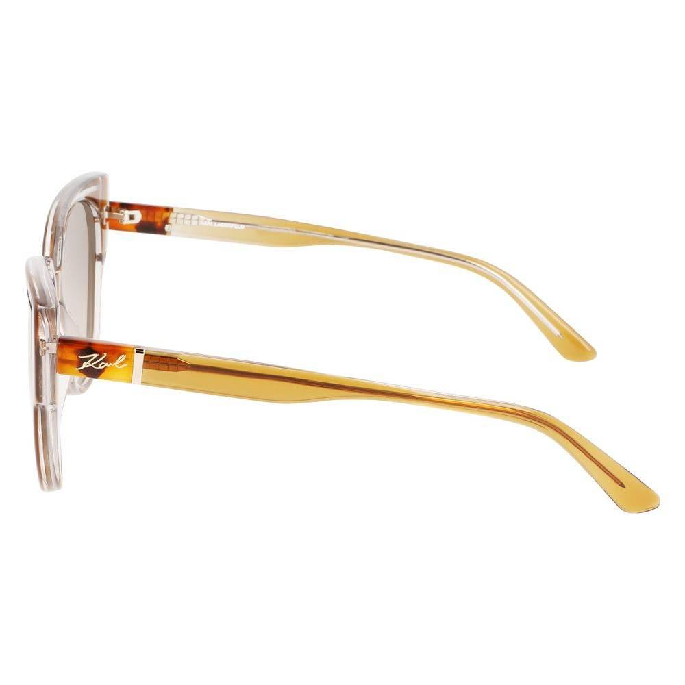 Karl Lagerfeld Brown Haircalf Sunglasses - Hilstor
