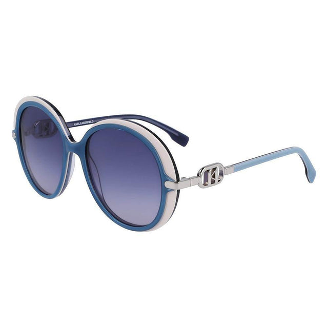 Karl Lagerfeld Blue Haircalf Sunglasses - Hilstor