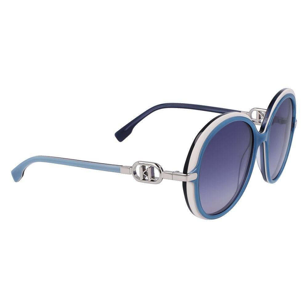 Karl Lagerfeld Blue Haircalf Sunglasses - Hilstor
