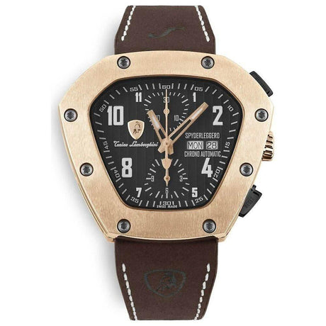 Lamborghini Black Leather Watch - Hilstor