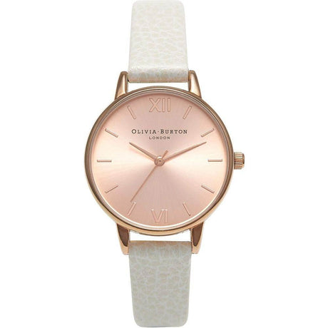 Olivia Burton White Leather Watch - Hilstor