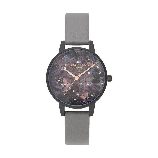Olivia Burton Gray Synthetic Leather Watch - Hilstor